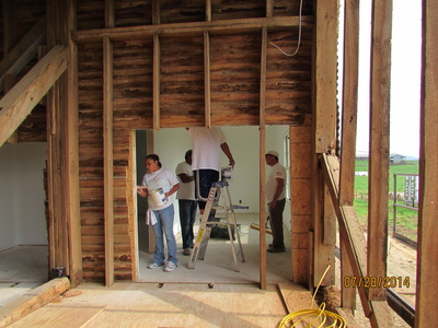 Barn renovation on historical farming barn later turned into wedding venue in Virginia.
